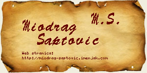 Miodrag Šaptović vizit kartica